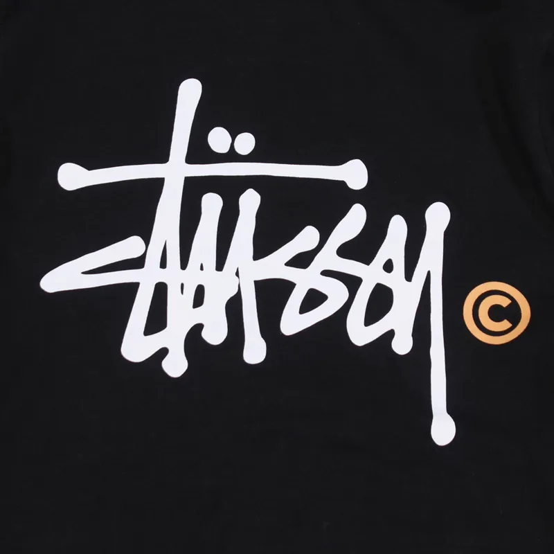 Stussy Basic Logo Zip Hood Black-3