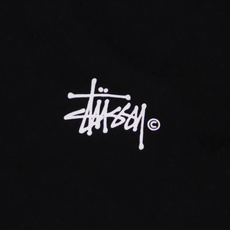 Stussy Basic Logo Crew Black-1