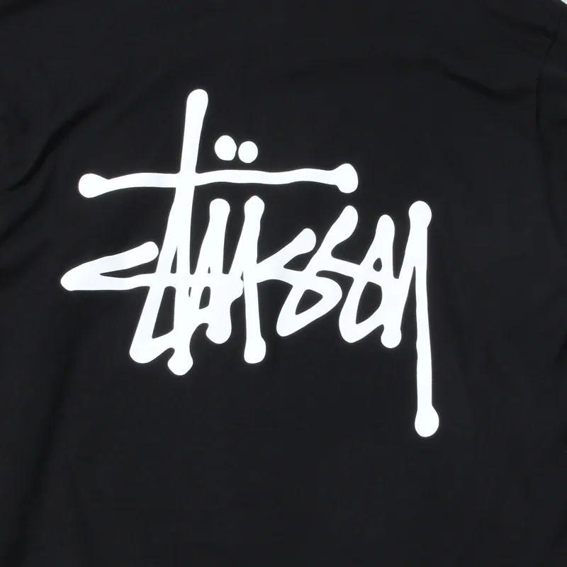 Stussy Basic Long Sleeve T Shirt Black-3