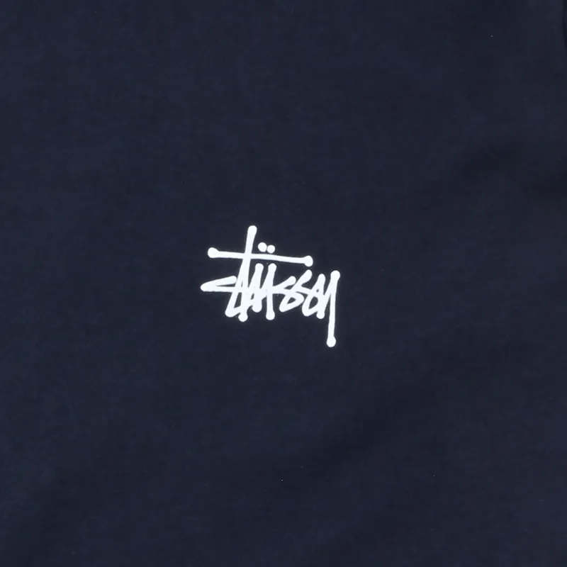【激安通販 オンラインショップ】 Sleeve Long Basic Mens Worldwide Stussy Crew Navy Shirt T Neck トップス