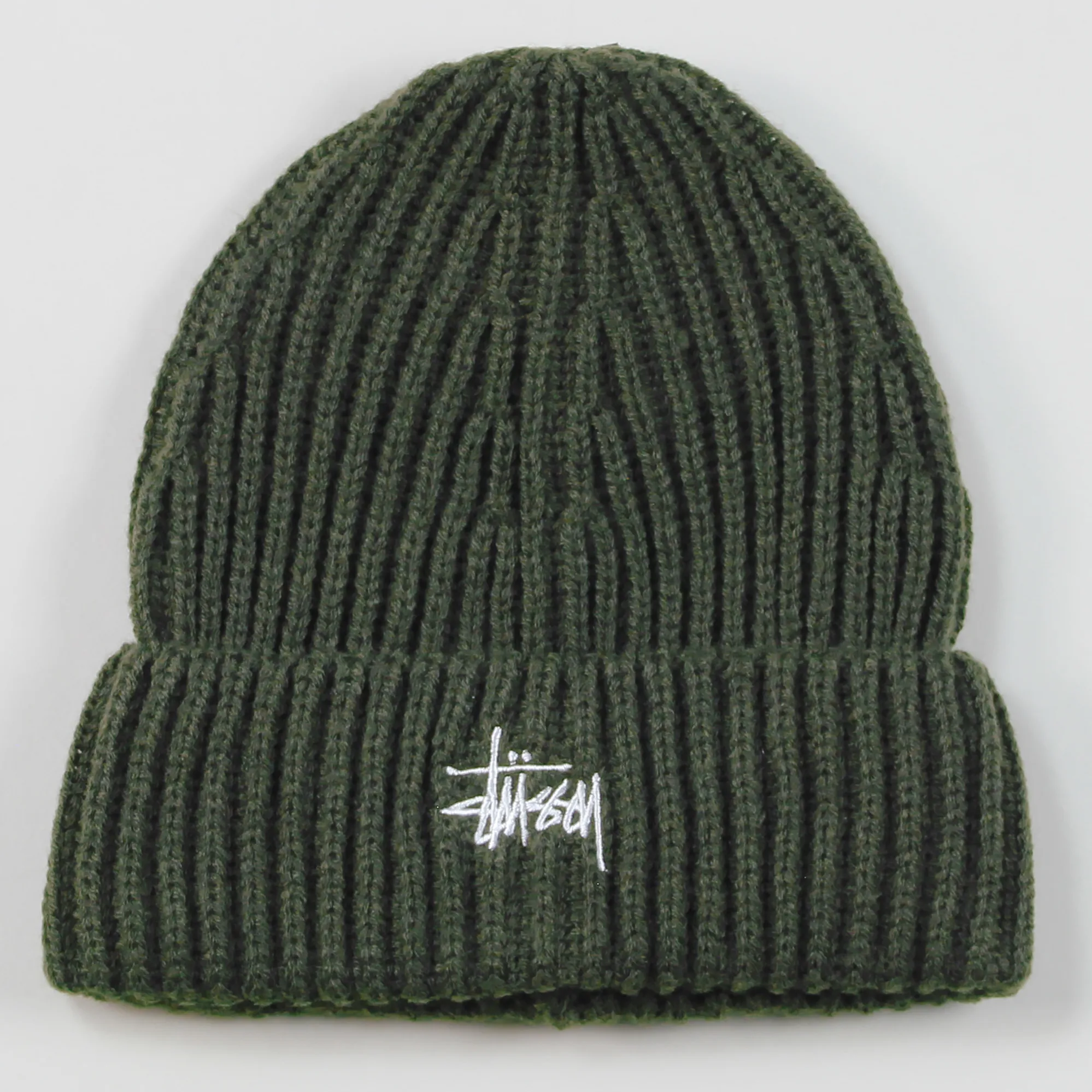 Stussy Basic Stock Cuff Beanie Olive Green1