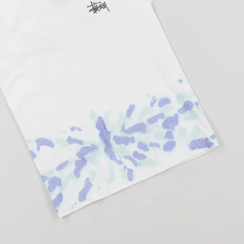 Stussy Basic Stussy Tie Dye T Shirt Natural Navy-3