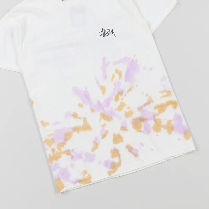 Stussy Basic Stussy Tie Dye T Shirt Natural Orange-3