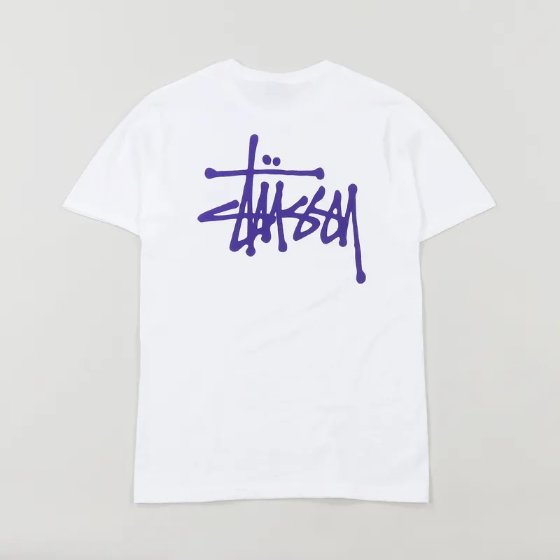 Stussy Basic Logo T Shirt Natural