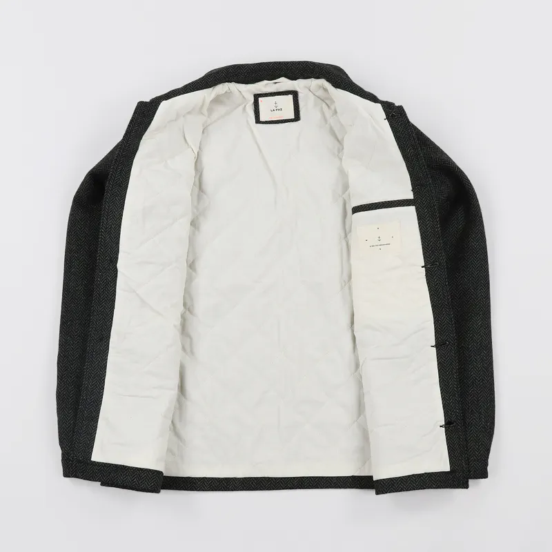 La Paz Batista Jacket Green Black Herringbone-3