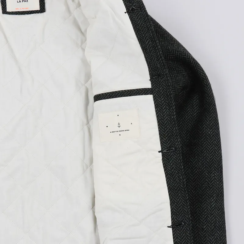 La Paz Batista Jacket Green Black Herringbone-4