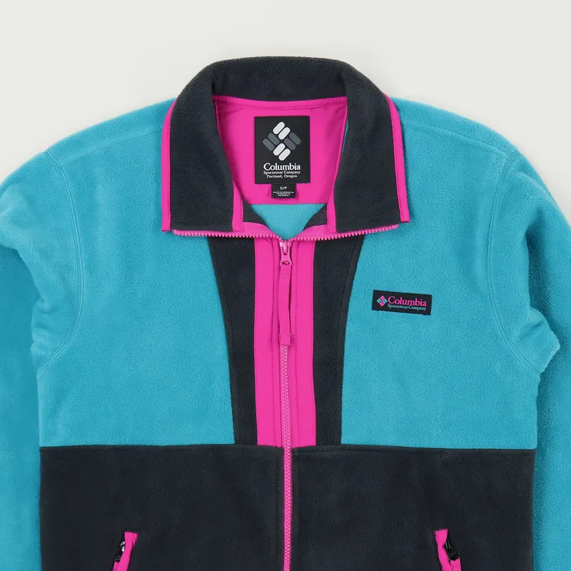 Columbia Back Bowl Full Zip Fleece Sea Level Black Fuchsia-2