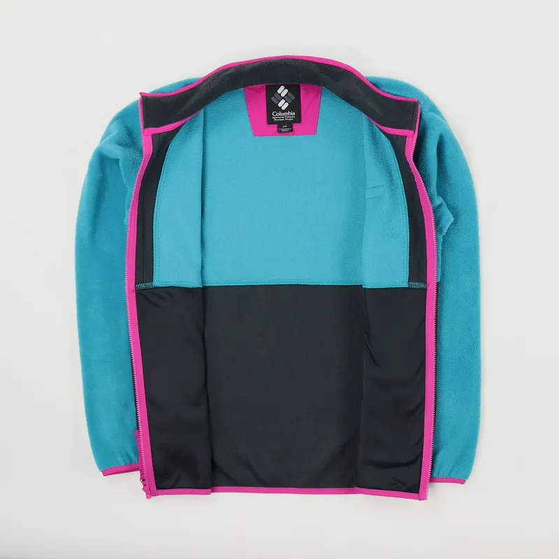 Columbia Back Bowl Full Zip Fleece Sea Level Black Fuchsia-3