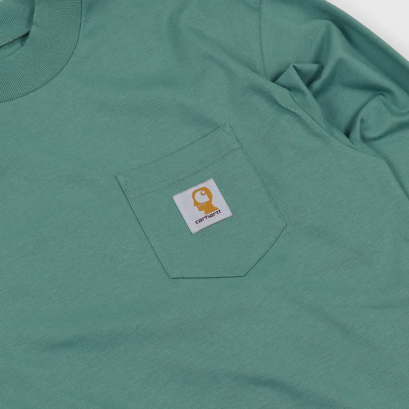 Carhartt WIP x Brain Dead Swan Long Sleeve T Shirt Ocean Green-2
