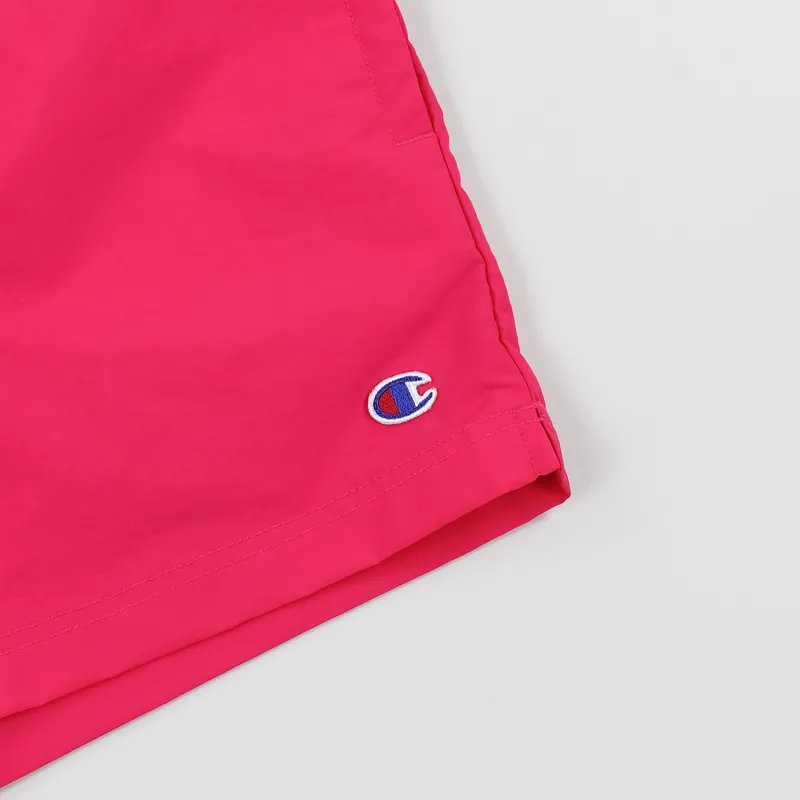 Champion Reverse Weave Beach Short Fluro Pink Ocean Blue-1