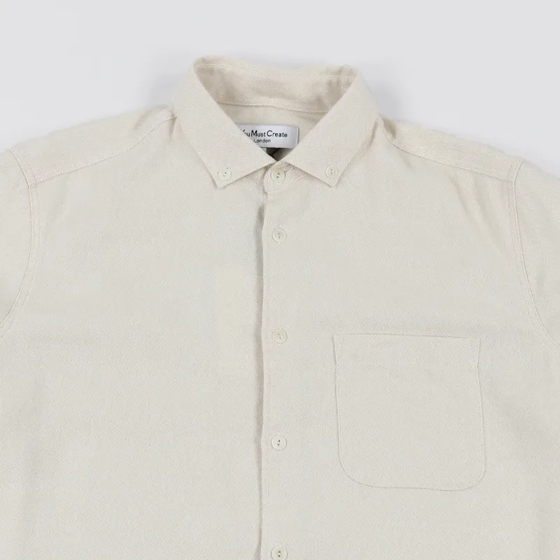 You Must Create Dean Button Down Shirt Ecru-1
