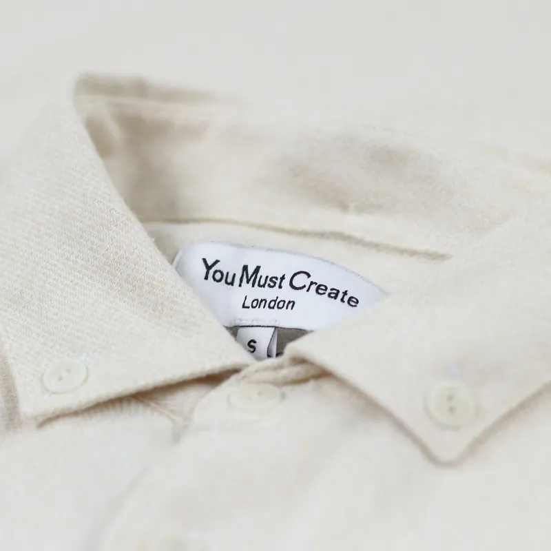 You Must Create Dean Button Down Shirt Ecru-2