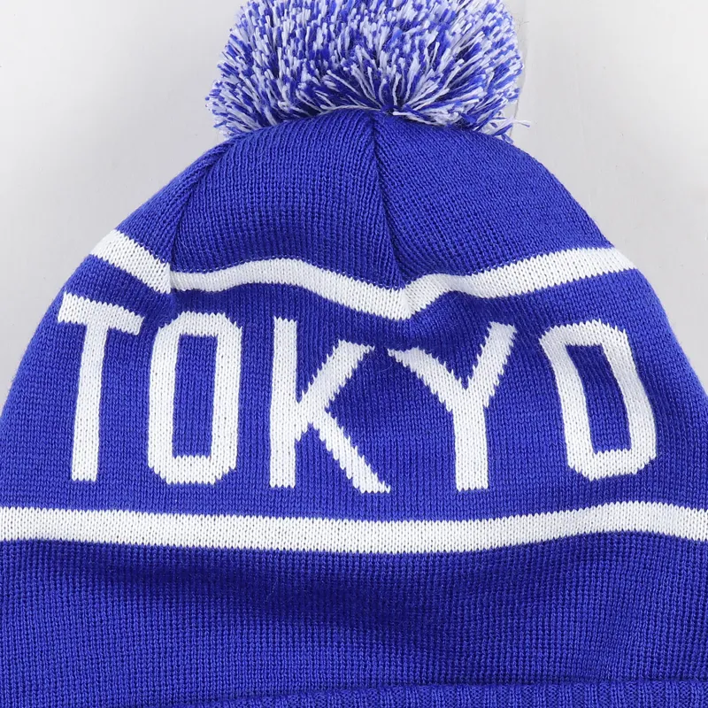 Champion x Beams Beanie Cap Blue-2