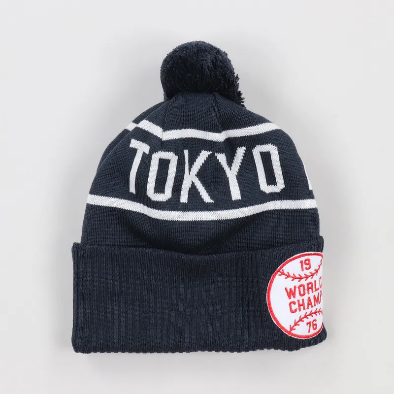 Champion x Beams Beanie Cap Navy-2