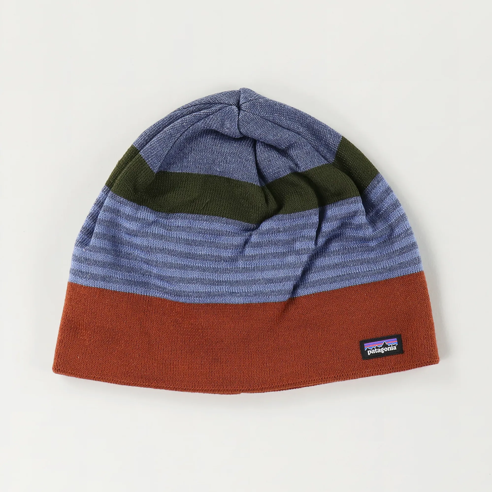 Patagonia Beanie Hat Fitz Roy Stripe Sisu Brown - Main Image