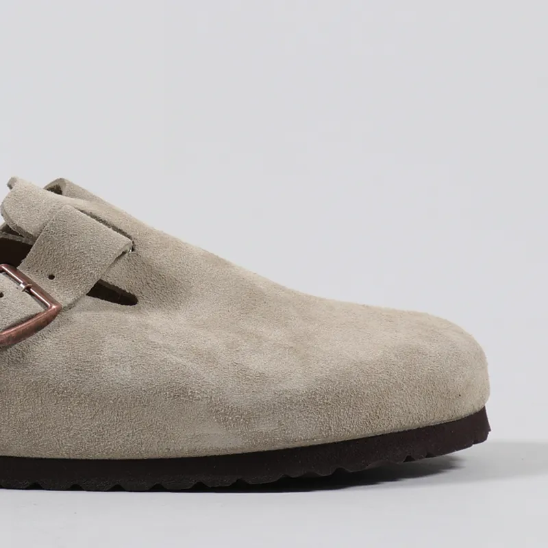 Birkenstock Boston BS Regular Fit Sandals Suede Taupe-3