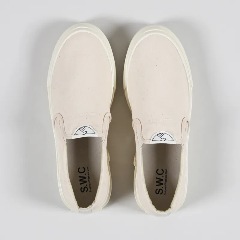 Stepney Workers Club Lister Shoes Canvas Ecru-7