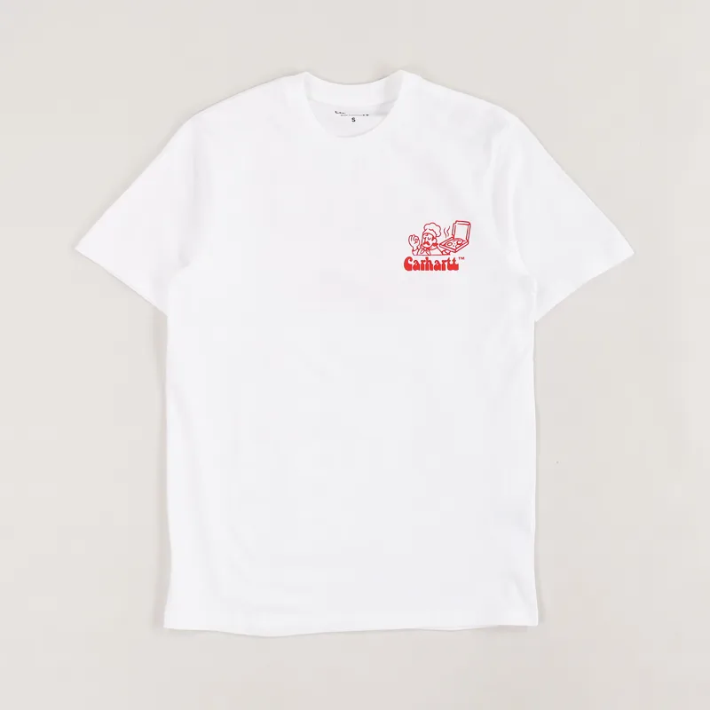 Carhartt WIP Bene T Shirt White Red-1
