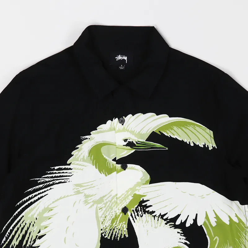 Stussy Big Crane Shirt Black-2