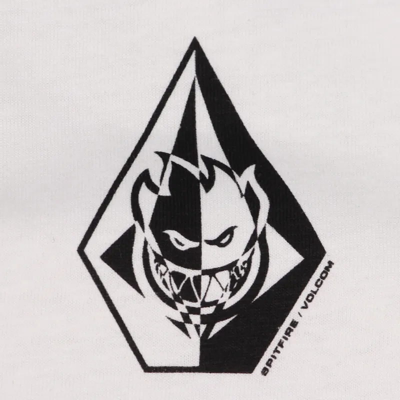 Volcom x Spitfire Big Head Stone T Shirt White-1