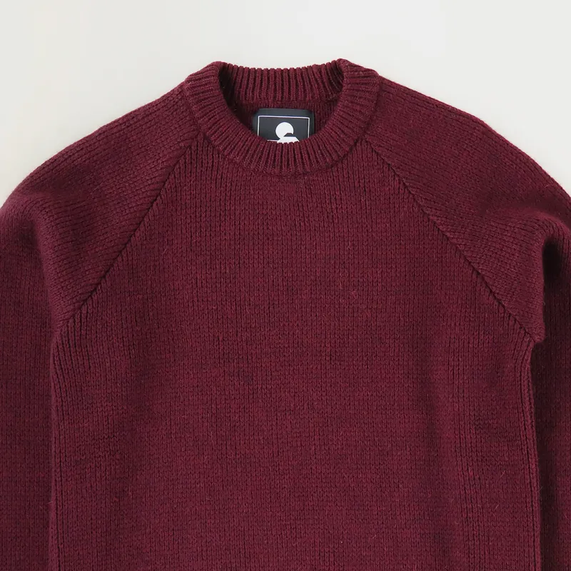 Edwin Big Knit Sweater Ruby Wine-1