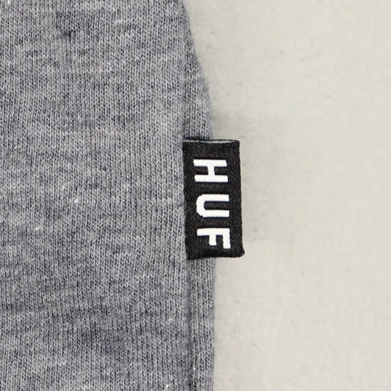 Huf Big Script T Shirt Grey Heather-2