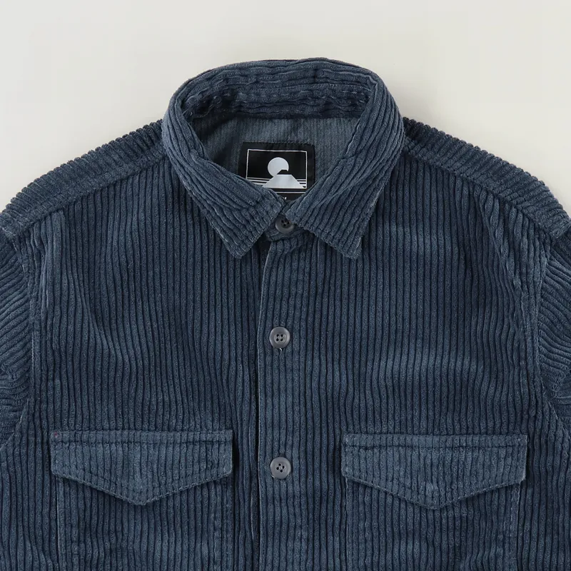 Edwin Long Sleeve Cord Big Shirt Ebony-1