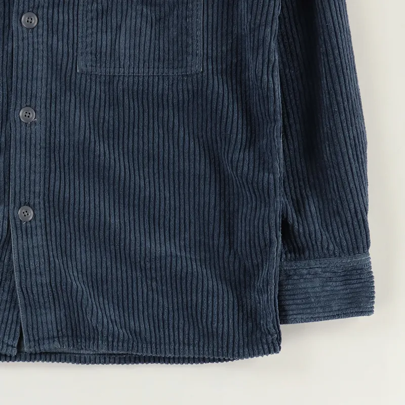 Edwin Long Sleeve Cord Big Shirt Ebony-2