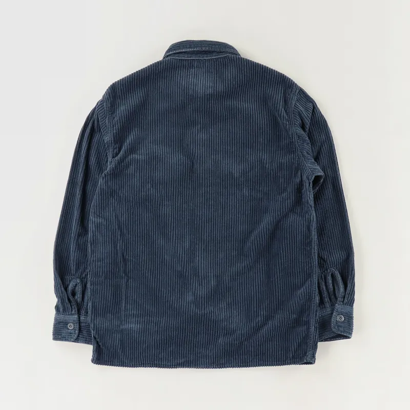 Edwin Long Sleeve Cord Big Shirt Ebony-3