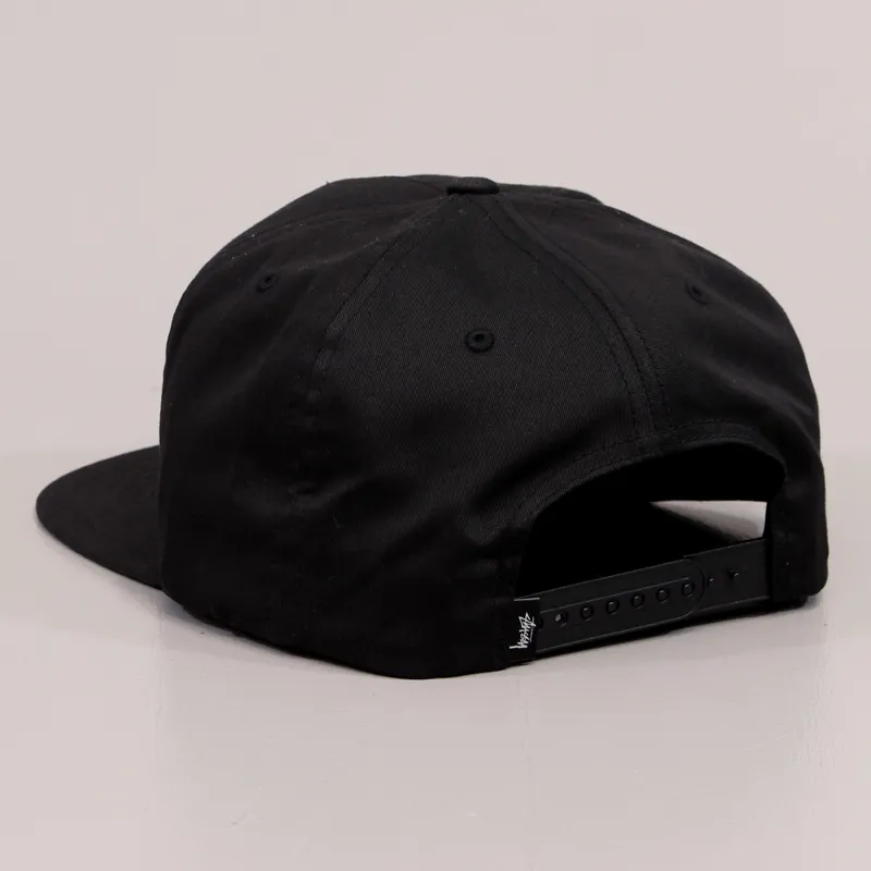 Stussy Big SS Link Snapback Cap Black-2