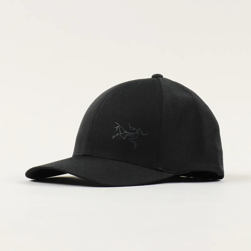 Arcteryx Mens Lightweight Climbing Bird Logo Cap Hat Black