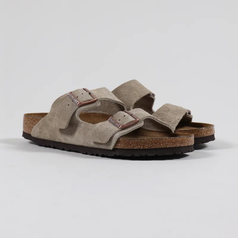 Birkenstock Mens Germany Arizona BS Sandals Suede Taupe
