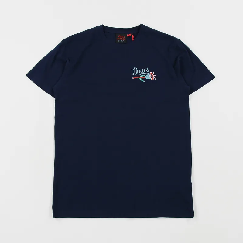 Deus Ex Machina Bjorn Camperdown T Shirt Navy-1