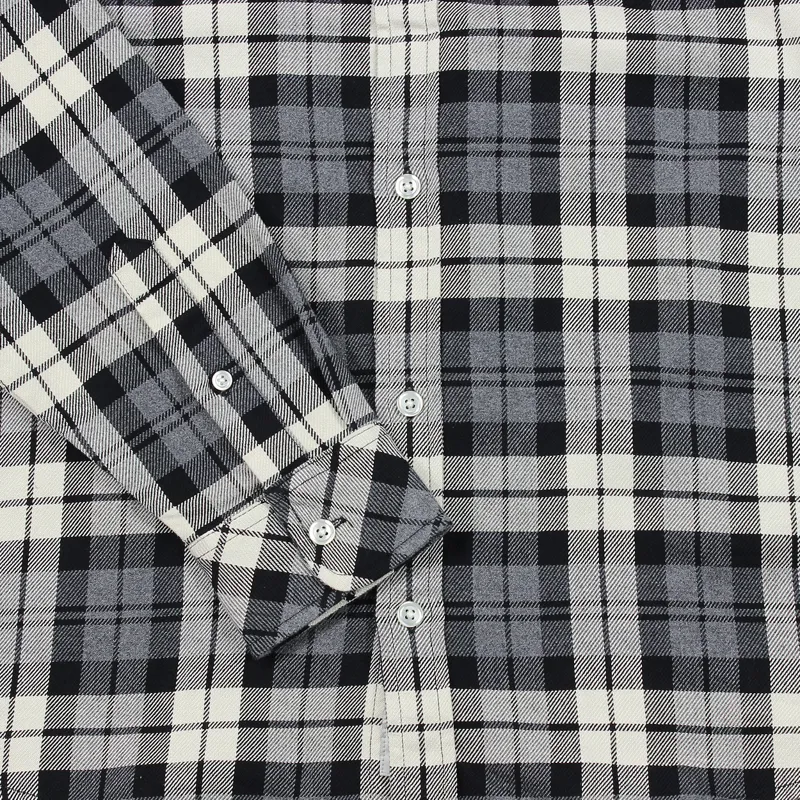 Carhartt Baker Long Sleeve Check Shirt Dark Grey-1