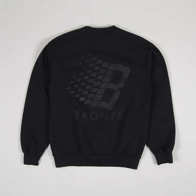 Bronze 56K B Logo Crew Neck Sweat Off Black