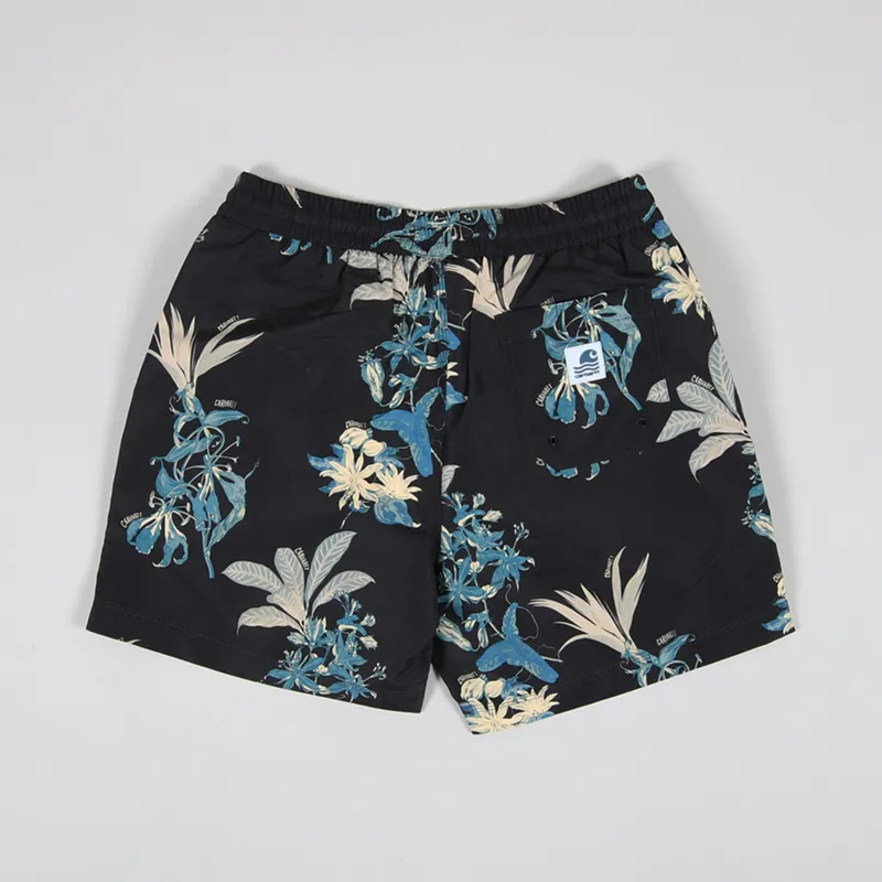 Carhartt WIP Drift Swim Trunk Hawaiian Floral Print Black-3