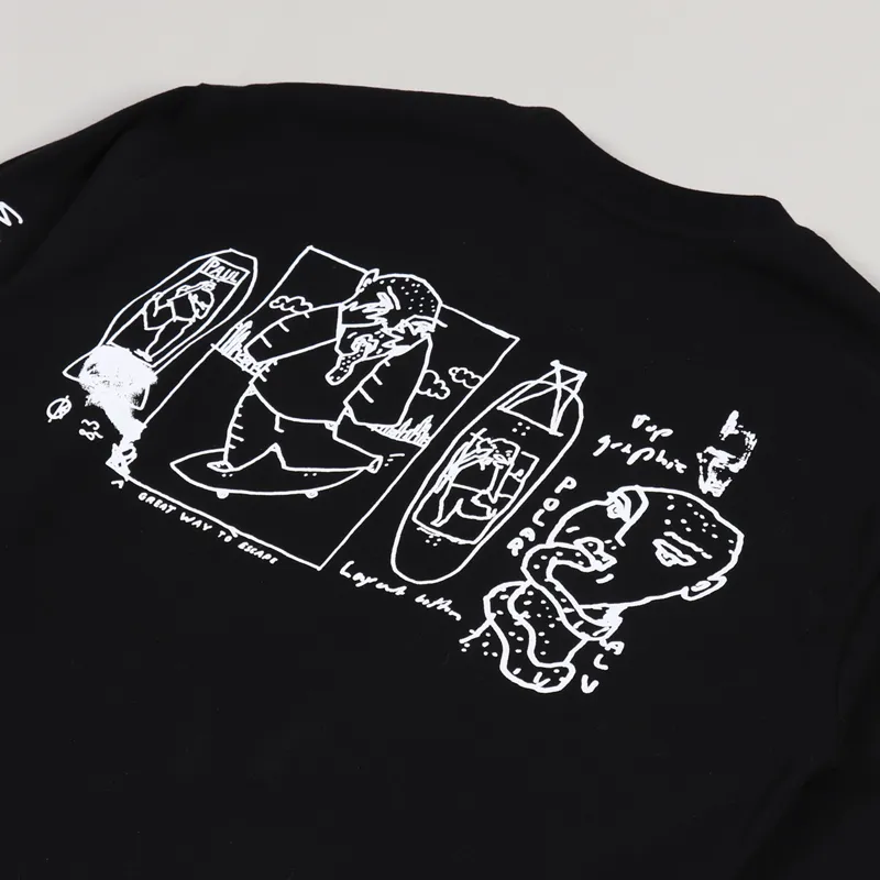 Polar Skate Co. Notebook Long Sleeve T Shirt Black-2