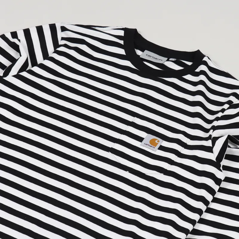 Carhartt WIP Long Sleeve Parker Pocket T Shirt Black Wax-1