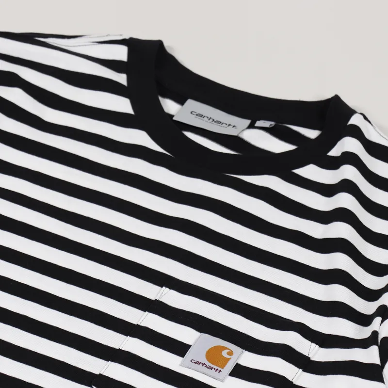 Carhartt WIP Long Sleeve Parker Pocket T Shirt Black Wax-5