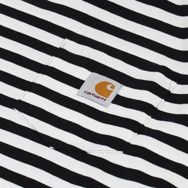 Carhartt WIP Long Sleeve Parker Pocket T Shirt Black Wax-2