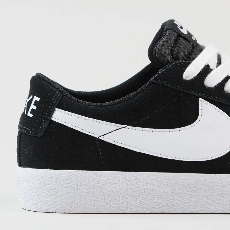 Nike SB Blazer Zoom Low Shoes Black White Gum-1