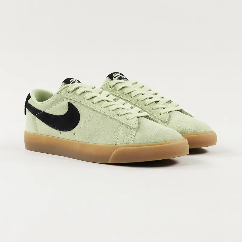 【中古美品】Nike SB Zoom Blazer Low Green Gum Nike SB Mens Skateboarding Blazer Low GT Shoes Olive Aura Black