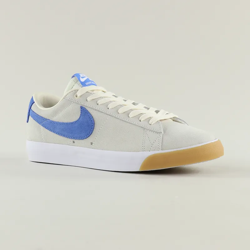 Nike SB Blazer Low GT Shoes Pale Ivory Pacific Blue White-7