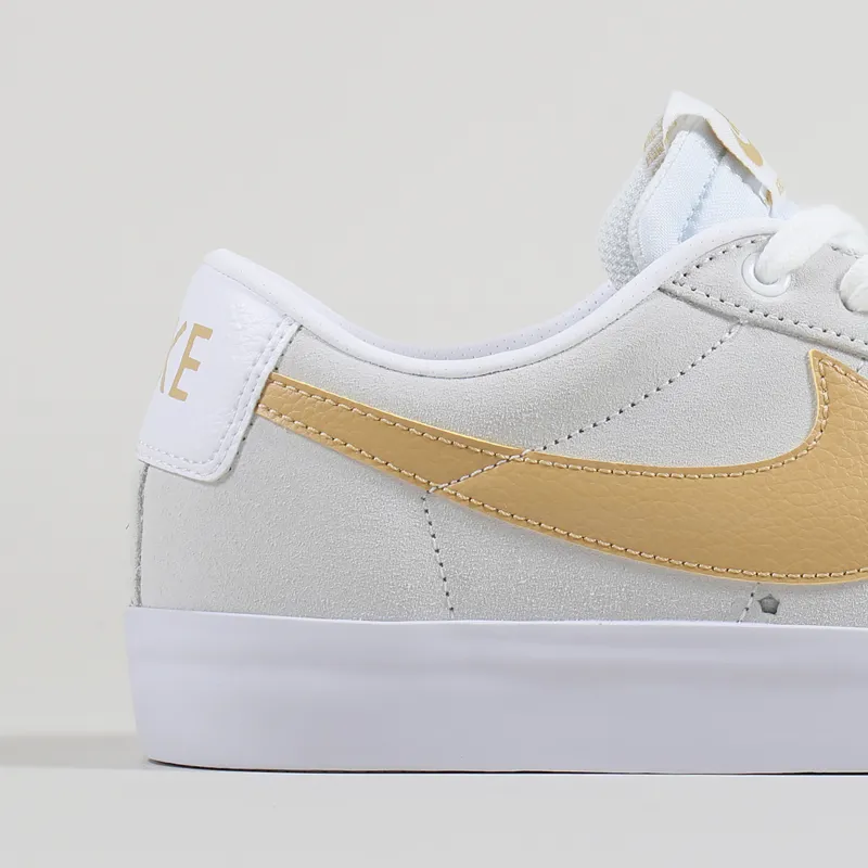 nike sb blazer low gt white gold