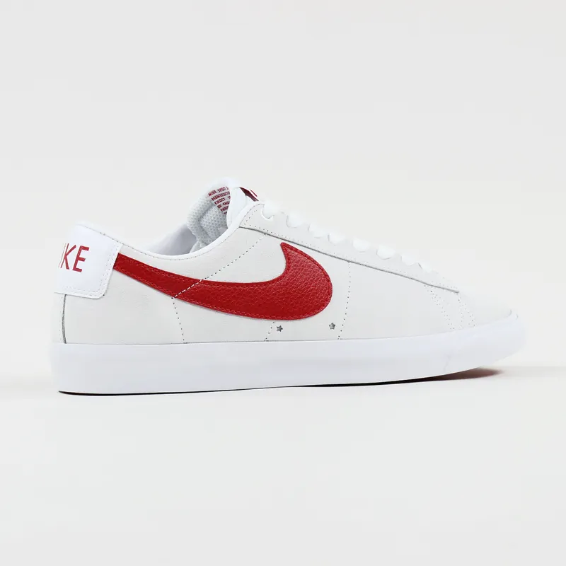 Nike SB Blazer Low GT Shoes White University Red-5