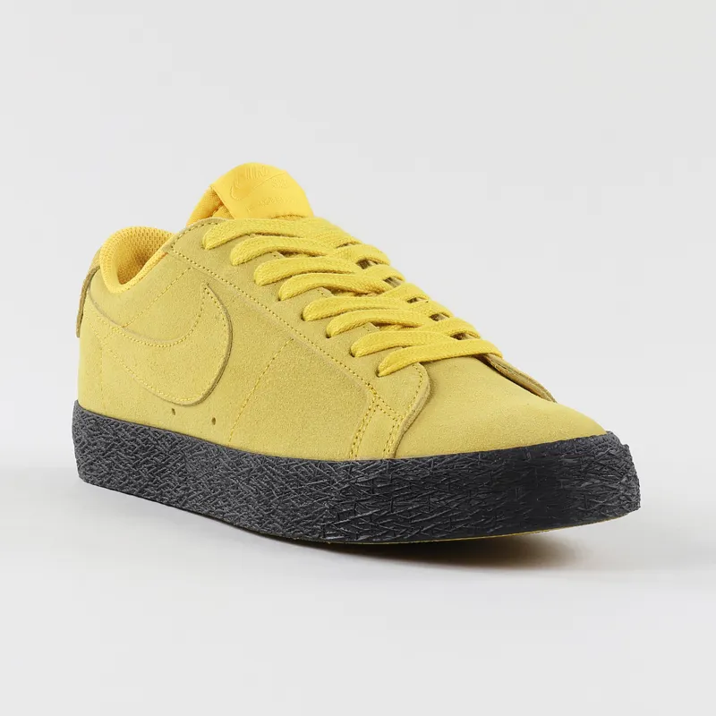 Nike SB Blazer Low Shoes Yellow Ochre Black-4