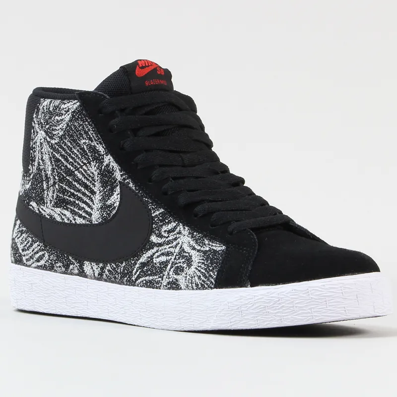 Nike SB Blazer Zoom Mid Shoes Black White-3
