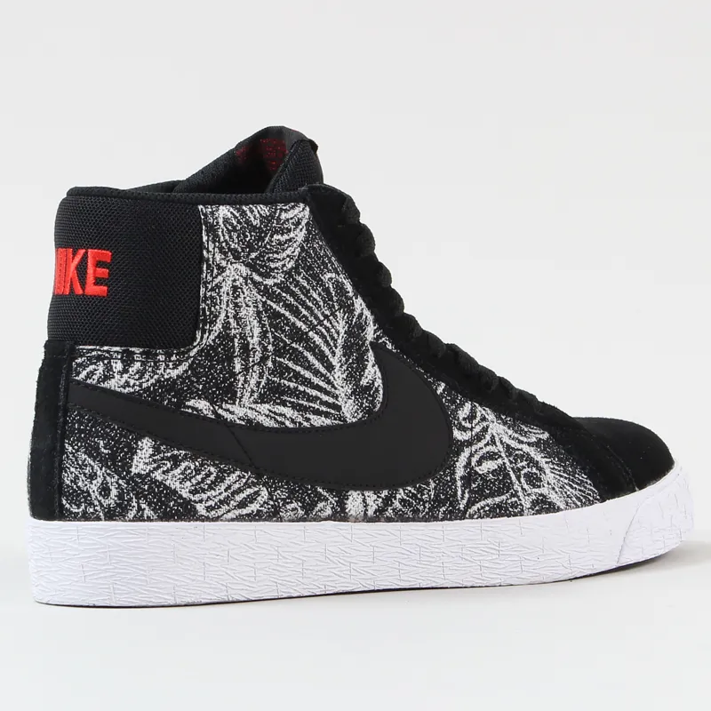 Nike SB Blazer Zoom Mid Shoes Black White-4