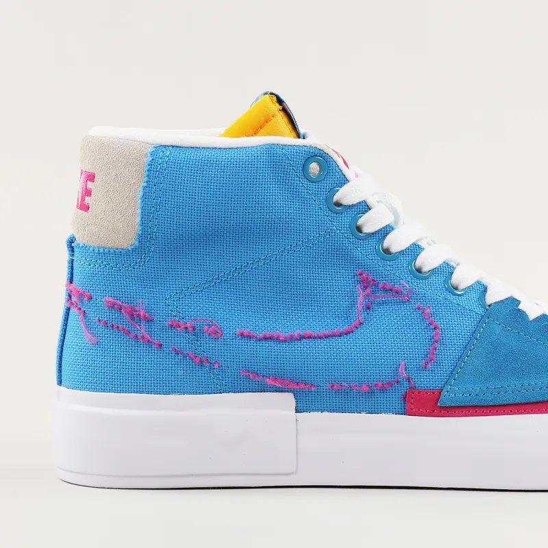 Nike SB Zoom Blazer Mid Edge Shoes Laser Blue Watermelon-5