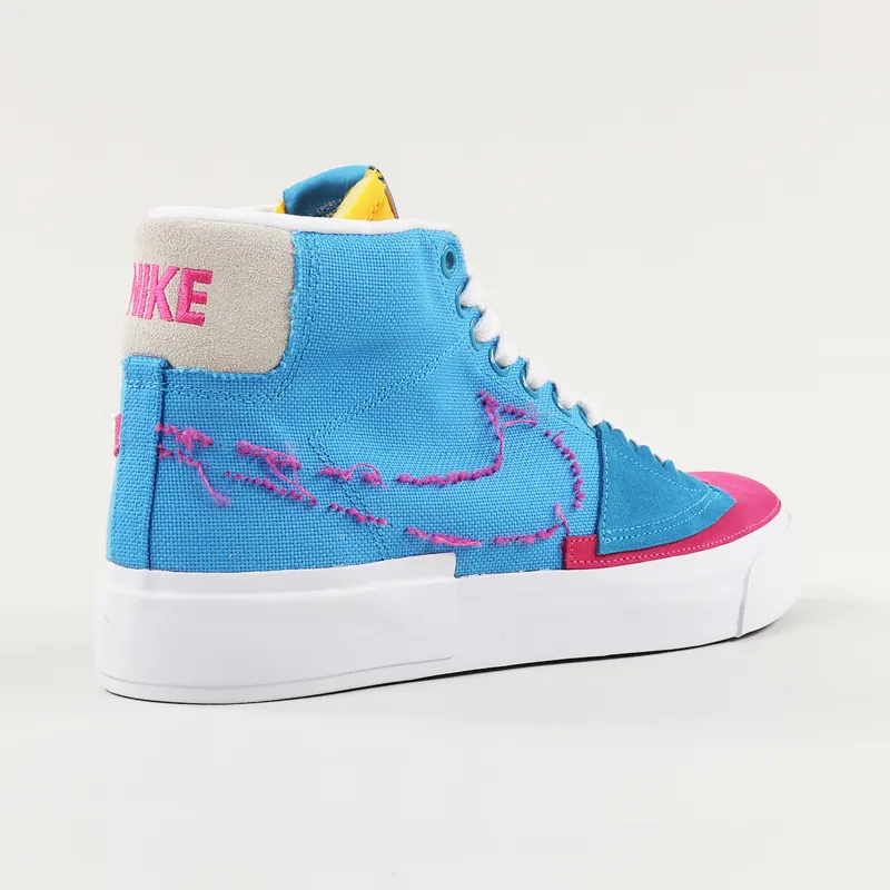 Nike SB Mens Zoom Blazer Mid Edge Shoes Laser Blue Watermelon